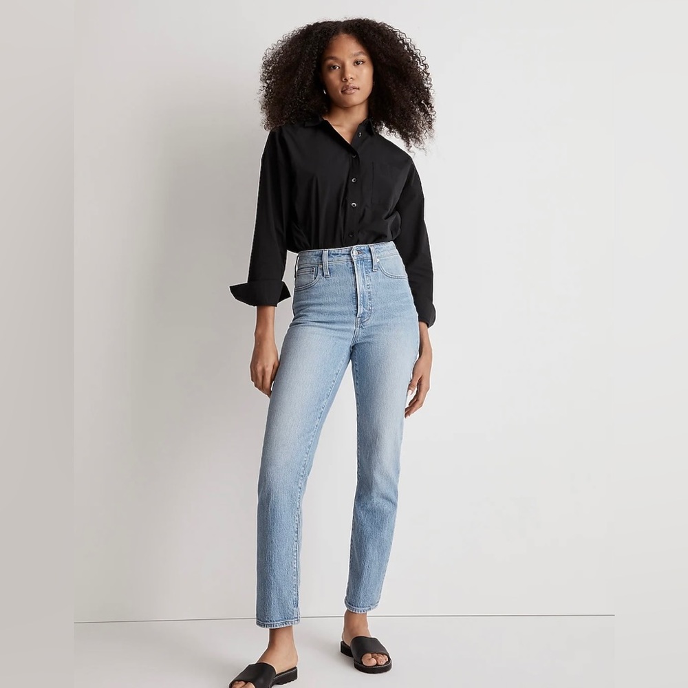 NEW NWT Madewell Perfect Vintage Straight Jean in Ferman Wash